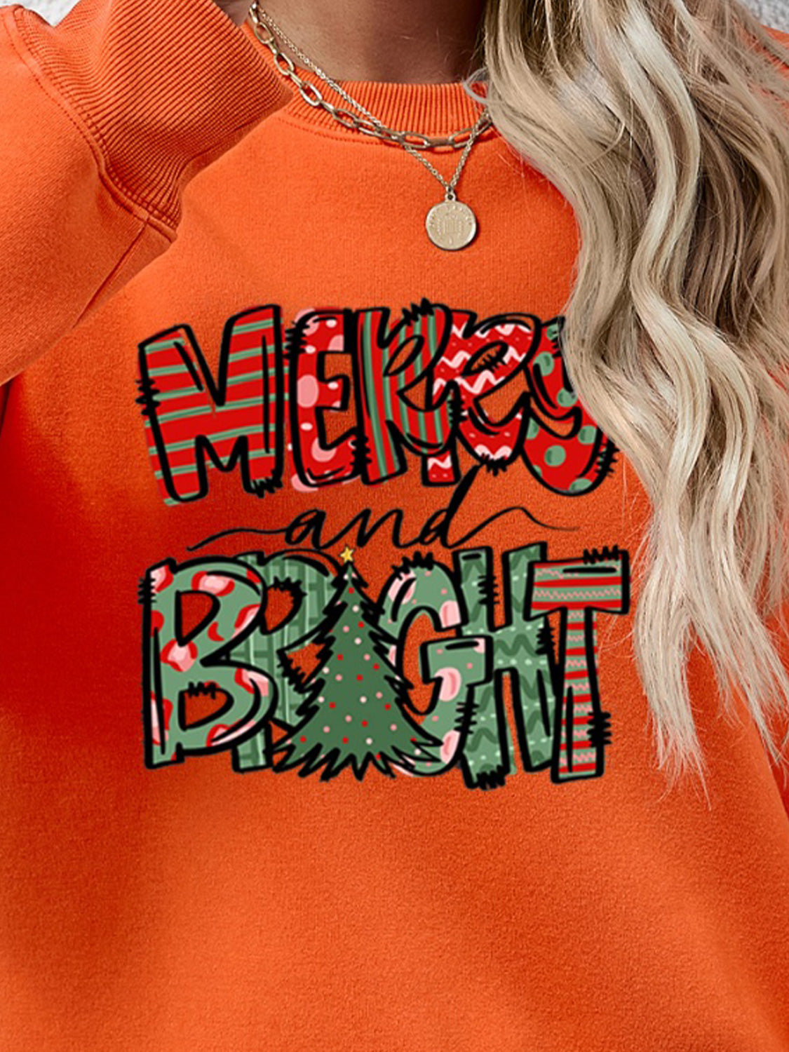 MERRY AND BRIGHT Long Sleeve Sweatshirt