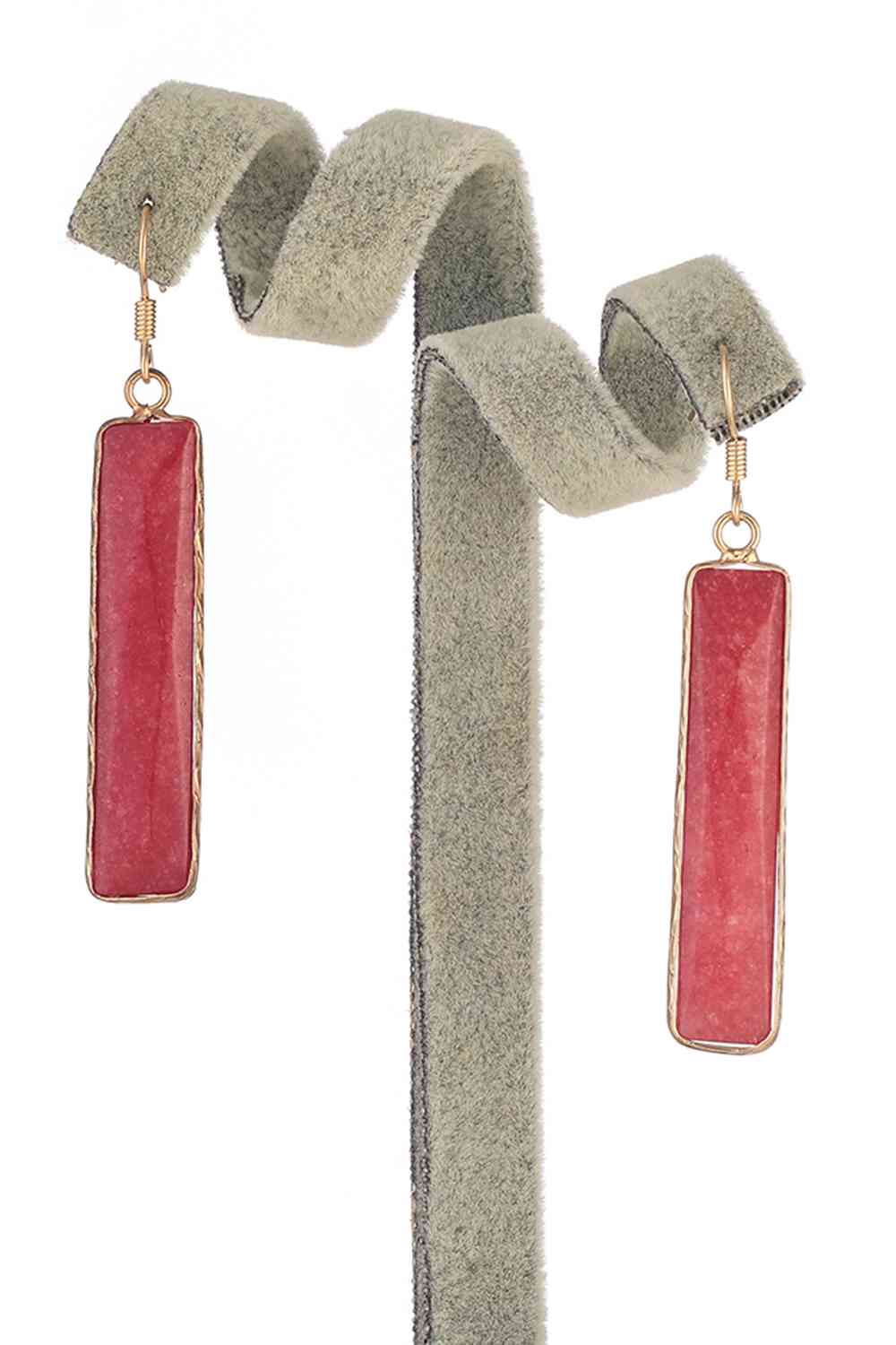 Natural Stone Drop Earrings