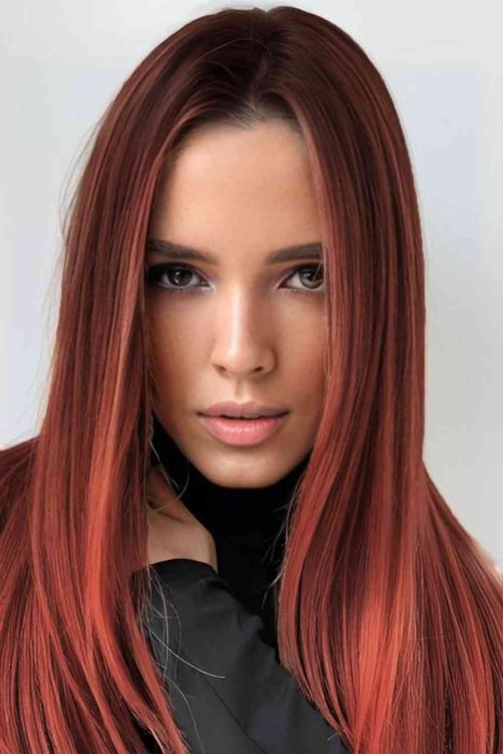 13*2" Full-Machine Wigs Synthetic Mid-Length Straight 27"