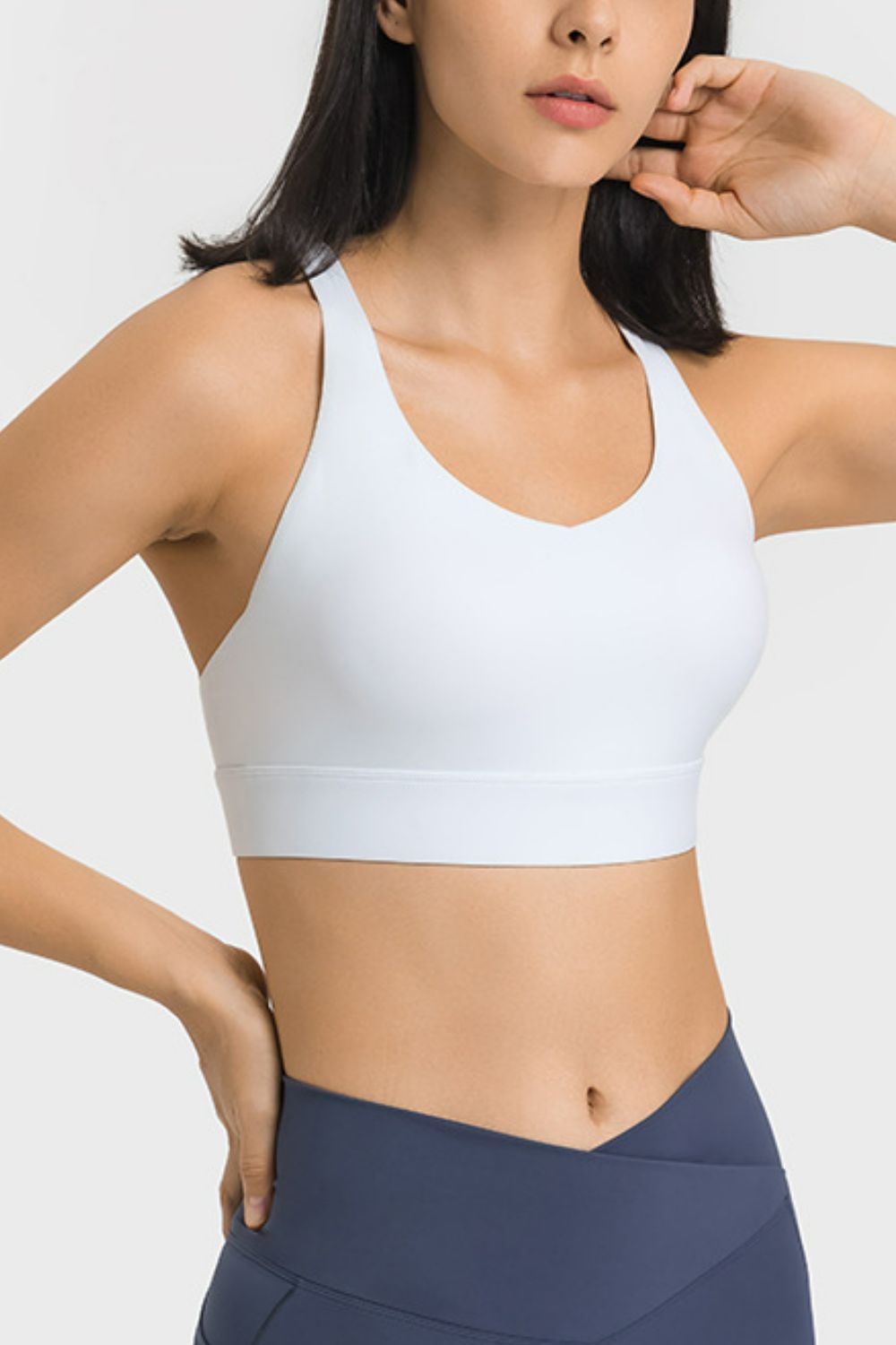 Breathable Crisscross Back Sports Bra