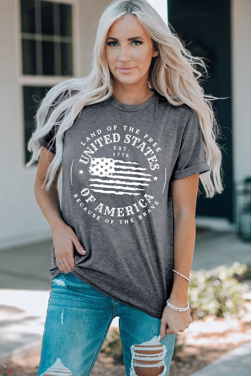 US Flag Graphic Short Sleeve Tee