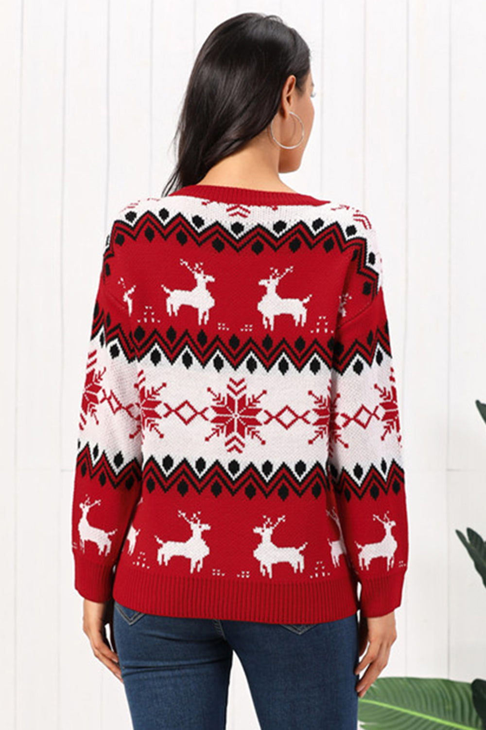 Reindeer Round Neck Sweater