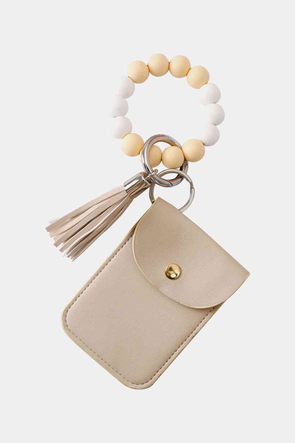 Bead Wristlet Key Chain with Wallet